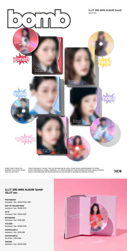 ILLIT 3rd Mini Album – bomb (GLLIT Ver.) (Random)