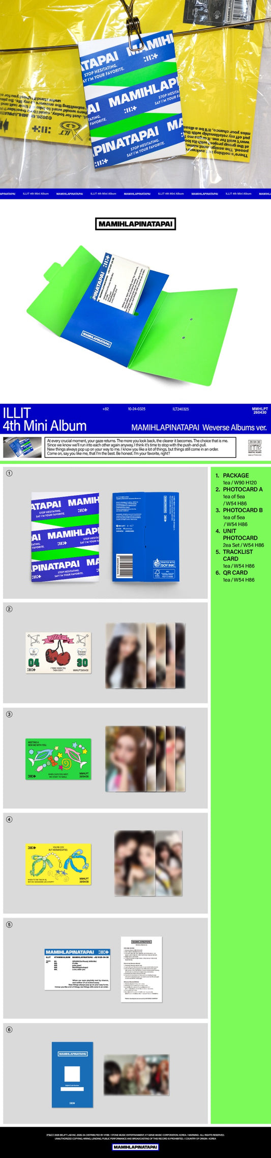 PRE-ORDER: ILLIT 4th Mini Album - MAMIHLAPINATAPAI (Weverse Albums Ver.)