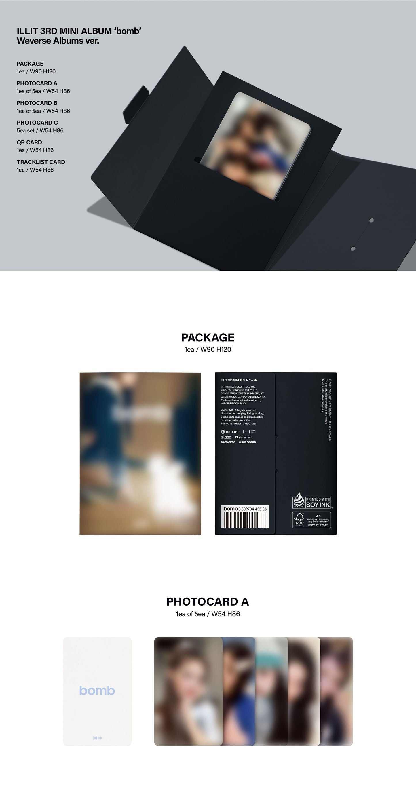 ILLIT 3rd Mini Album – bomb (Weverse Albums Ver.)