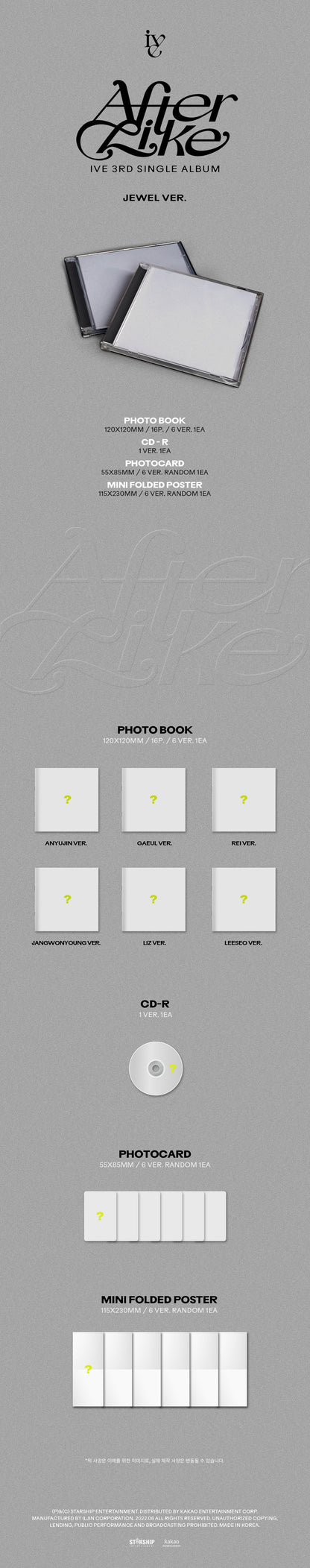 [PRE-OWNED] IVE Single Album Vol. 3 - After Like (Jewel Ver.) (Limited Edition)