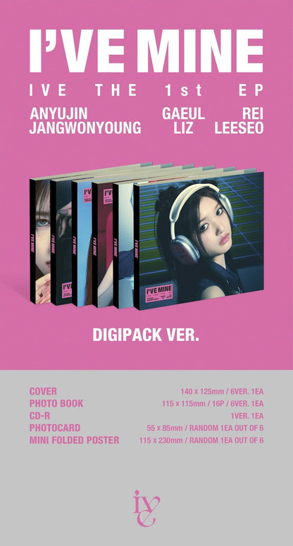 IVE 1st EP – I’VE MINE (Digipack Ver.) (Random)