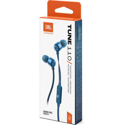JBL - Tune110 In-ear Headphones (Blue)
