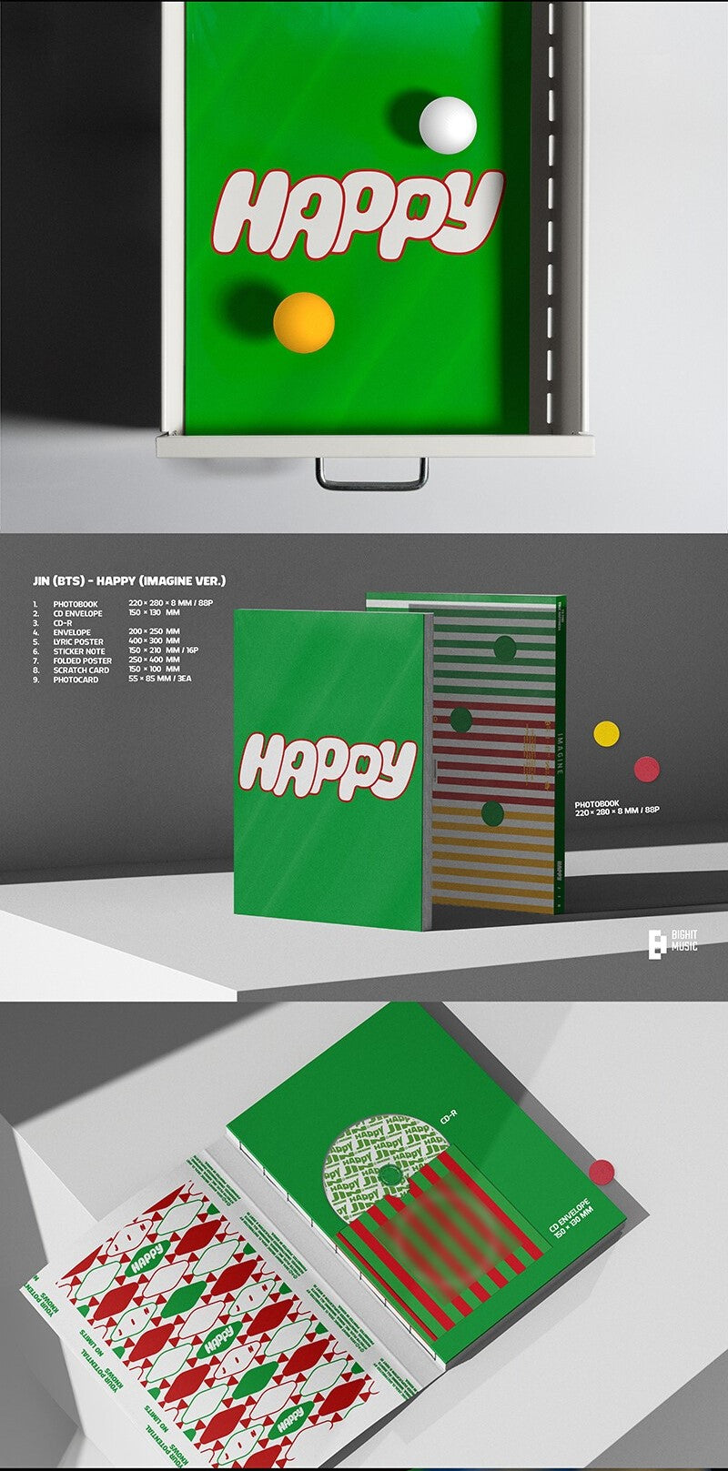 Jin 1st Solo Album – Happy