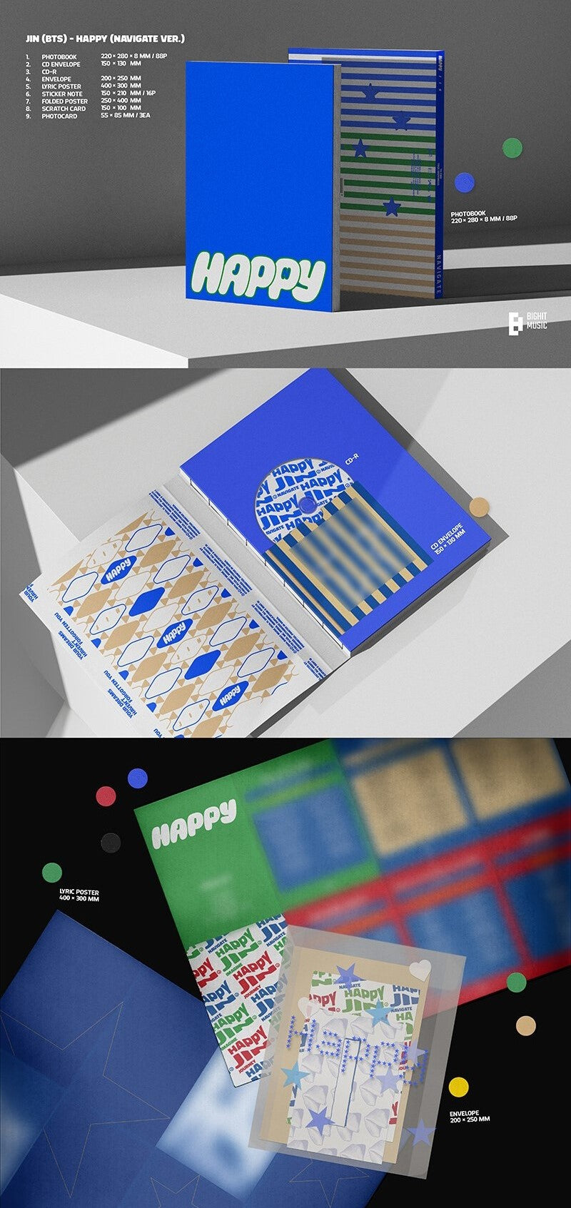 Jin 1st Solo Album – Happy