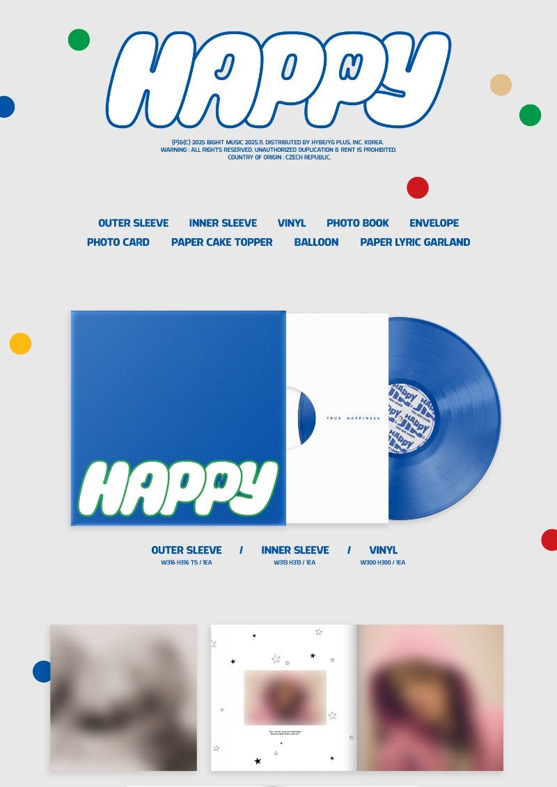 Jin 1st Solo Album - Happy (LP)