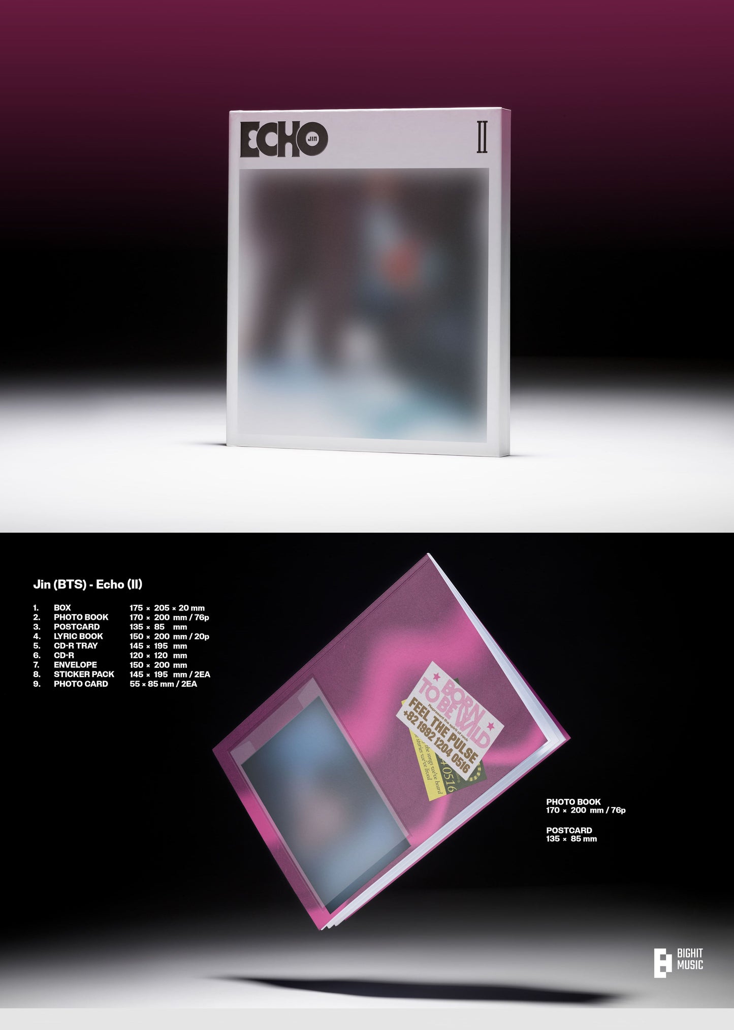 PRE-ORDER: Jin 2nd Solo Album – Echo (Random)