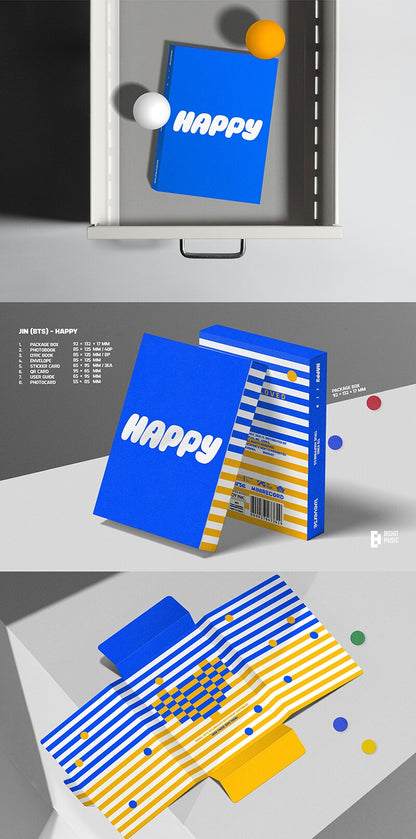 Jin 1st Solo Album – Happy (Weverse Albums Ver.)