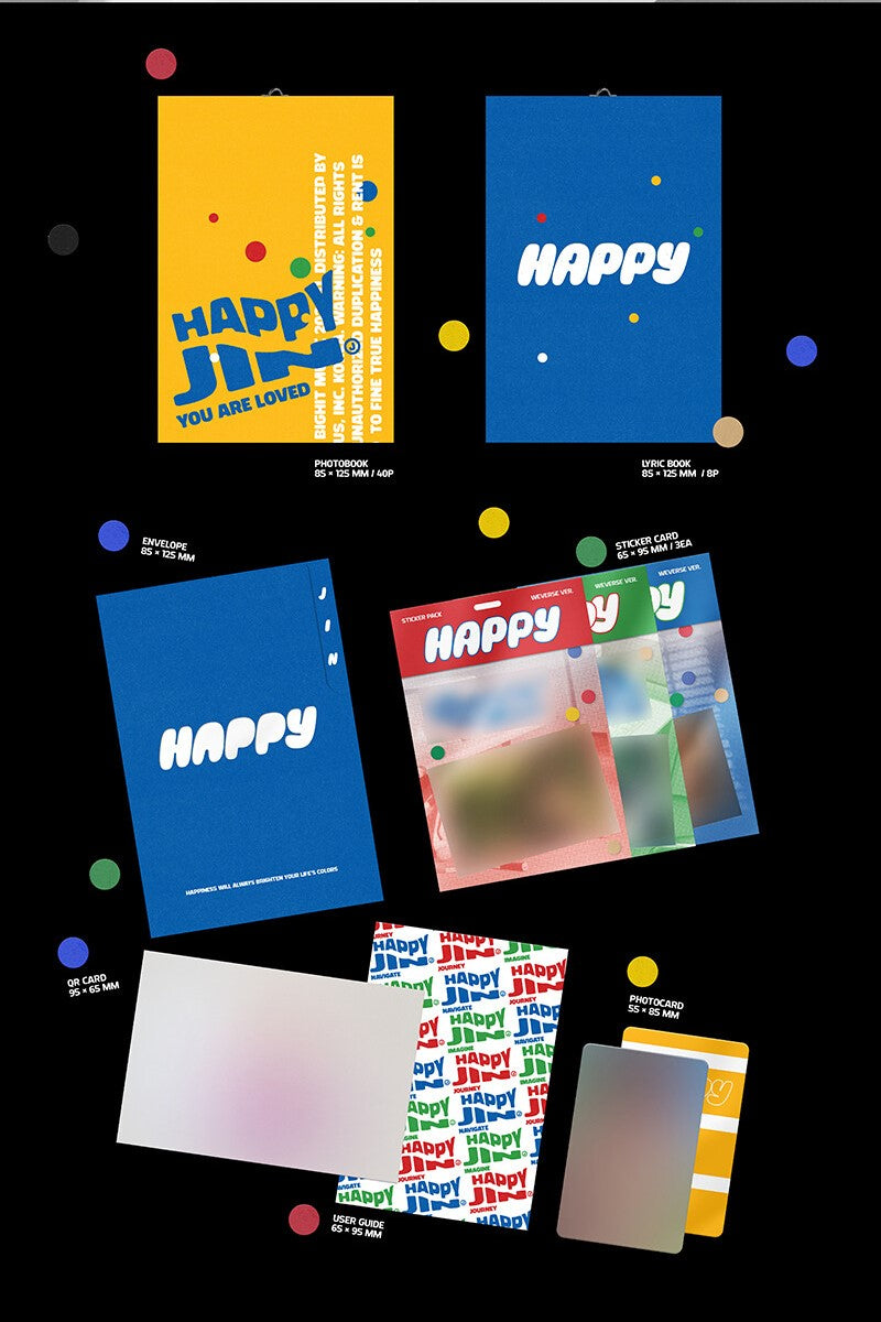 Jin 1st Solo Album – Happy (Weverse Albums Ver.)