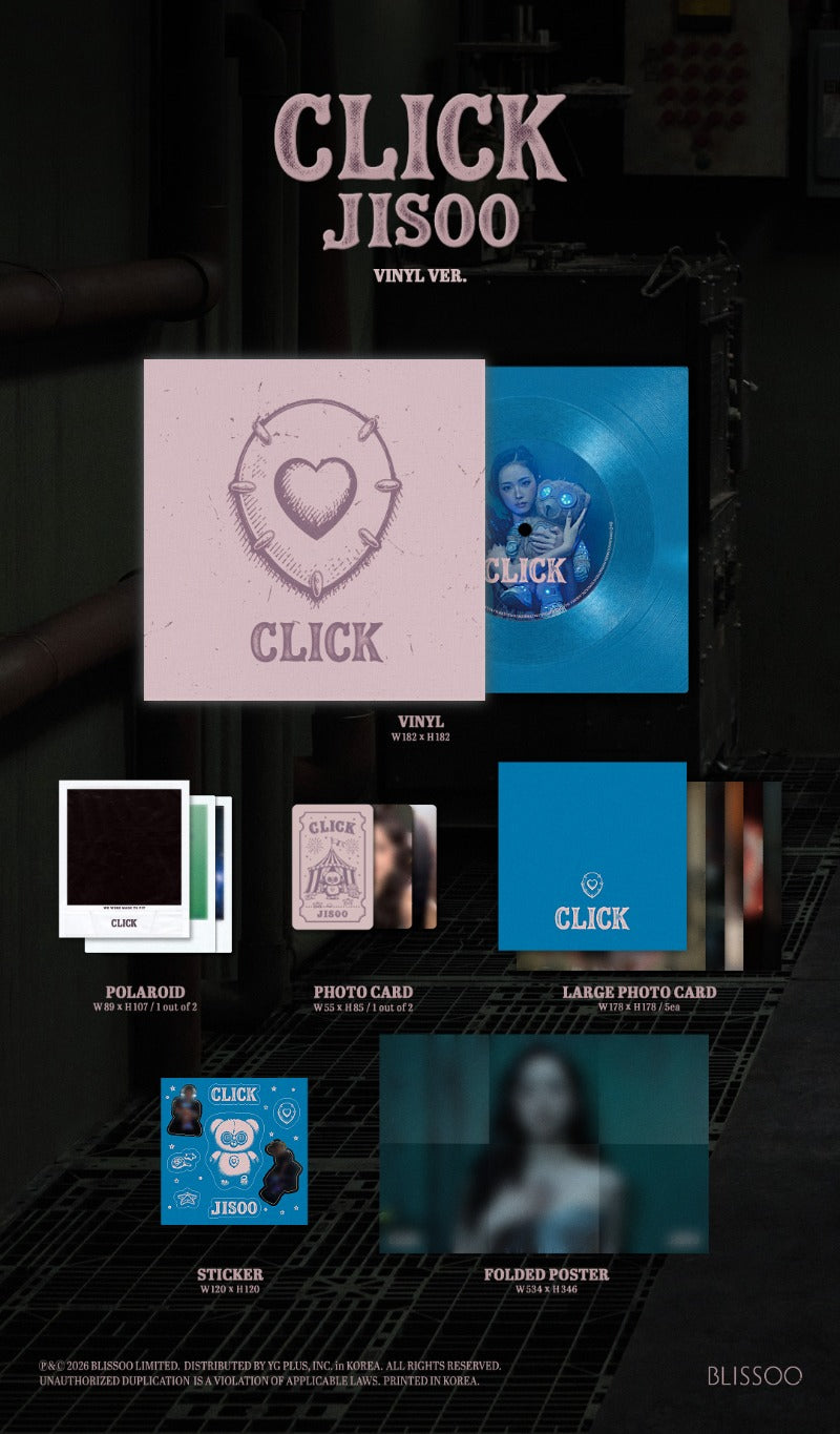 PRE-ORDER: JISOO Single Album - CLICK (Vinyl Ver.)