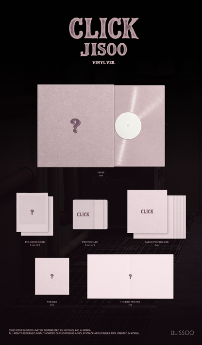 PRE-ORDER: JISOO Single Album - CLICK (Vinyl Ver.)