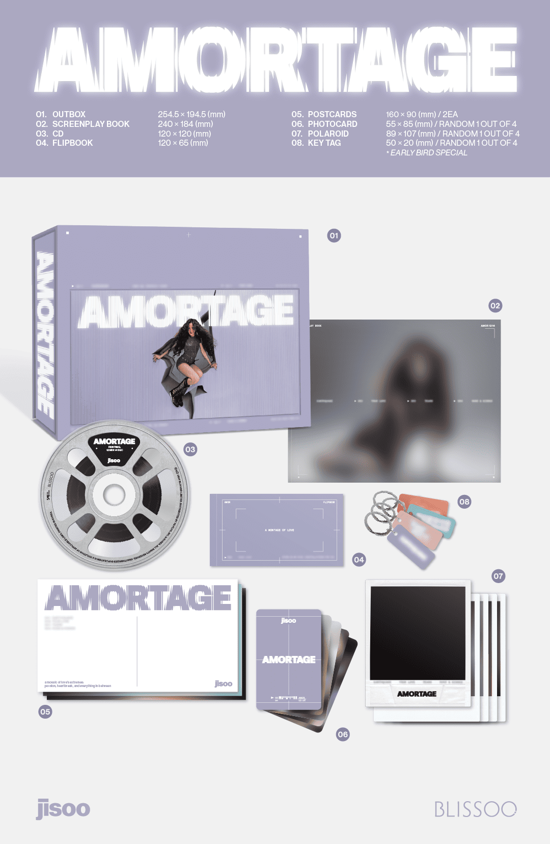 JISOO Mini Album – AMORTAGE (EXCLUSIVE EDITION) (Random)