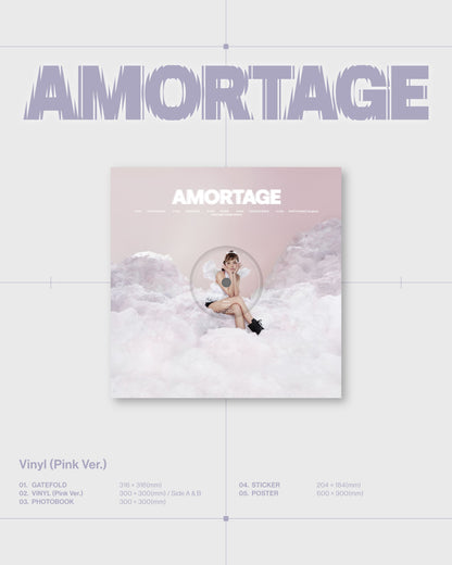 JISOO Mini Album – AMORTAGE (Vinyl) (Pink Ver.)