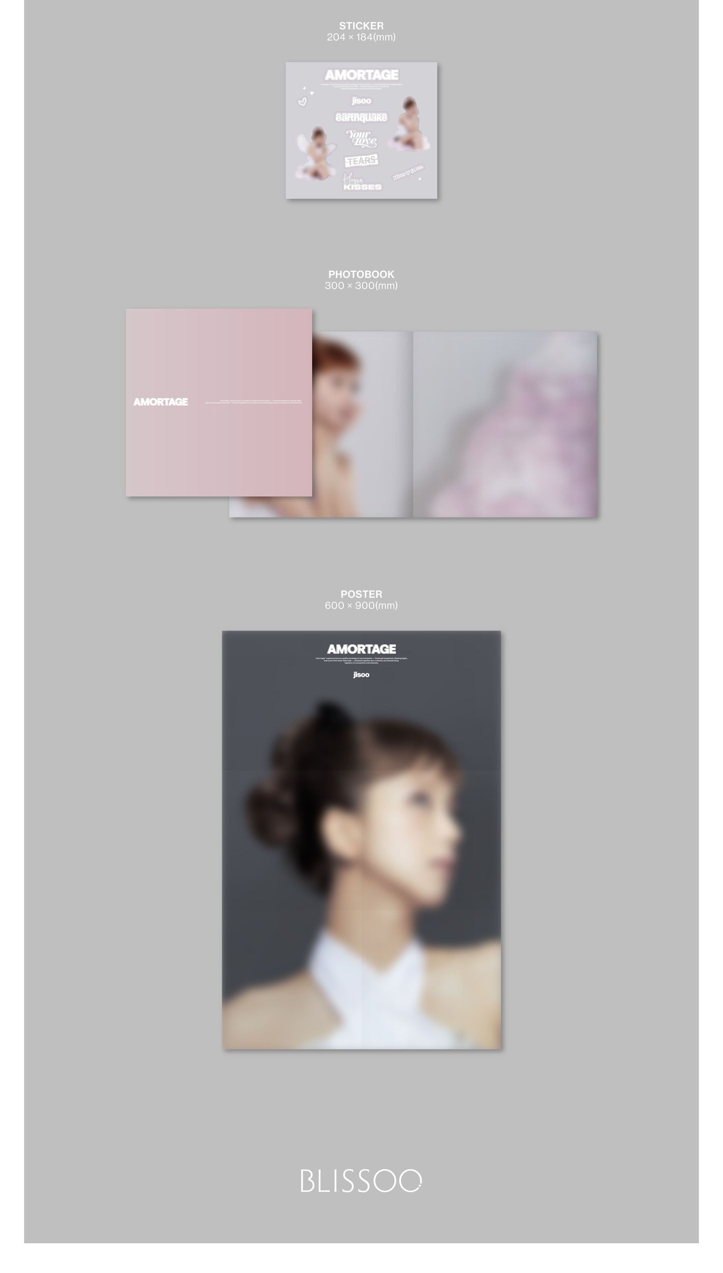 JISOO Mini Album – AMORTAGE (Vinyl) (Pink Ver.)