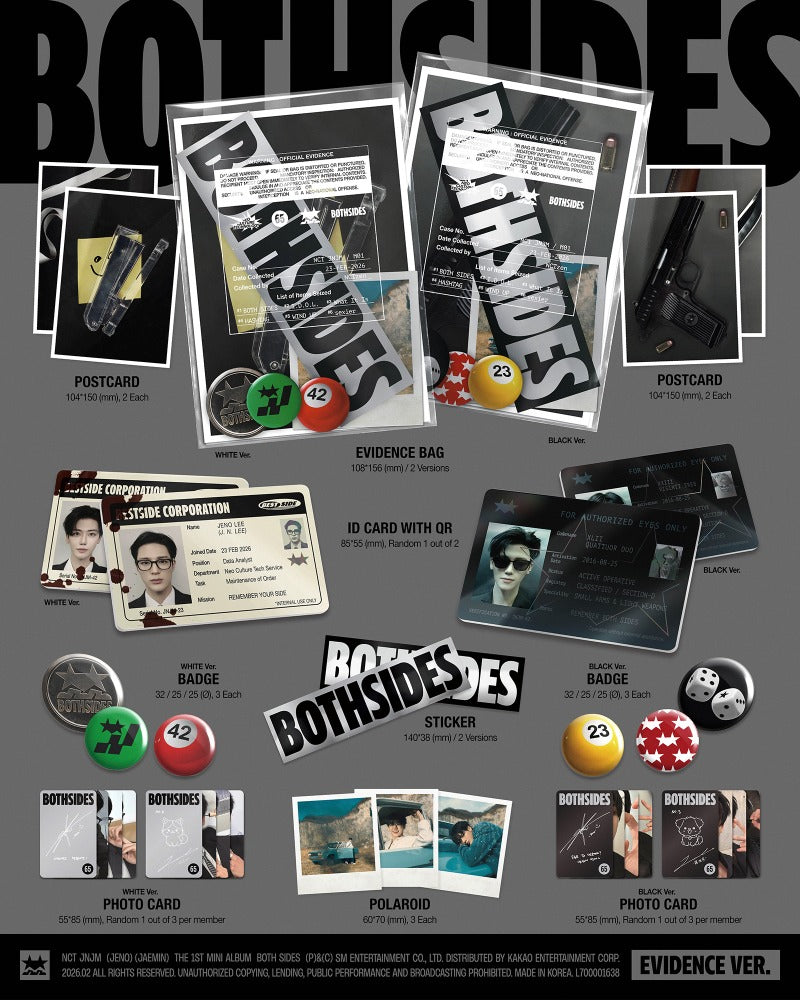 PRE-ORDER: NCT JNJM The 1st Mini Album - BOTH SIDES (Evidence Ver.) (Random)