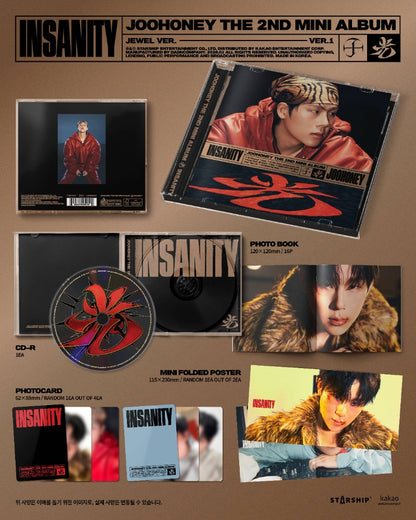 JOOHONEY (Monsta X) The 2nd Mini Album - 光 (INSANITY) (Jewel Ver.) (Limited Edition) (Random)