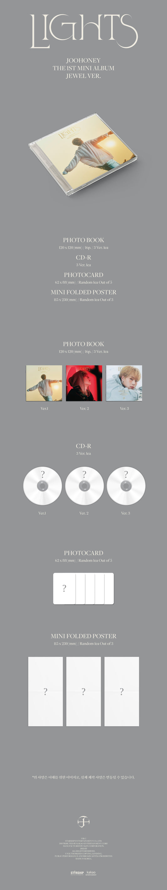 JOOHONEY Mini Album Vol. 1 - LIGHTS (Jewel Ver.) (Random)