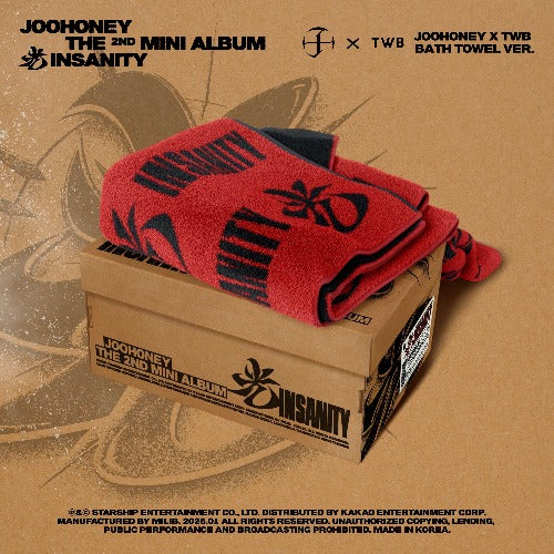 JOOHONEY (Monsta X) The 2nd Mini Album - 光 (INSANITY) (JOOHONEY X TWB BATH TOWEL VER.) (Limited Edition)