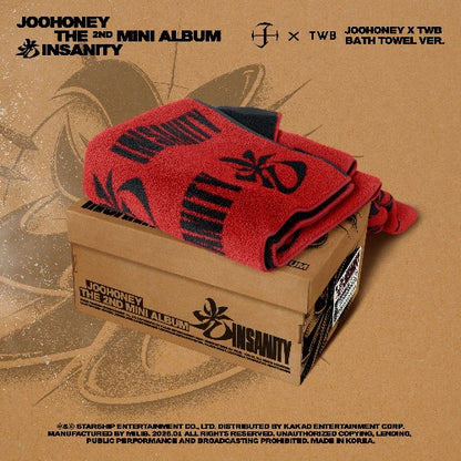 JOOHONEY (Monsta X) The 2nd Mini Album - 光 (INSANITY) (JOOHONEY X TWB BATH TOWEL VER.) (Limited Edition)