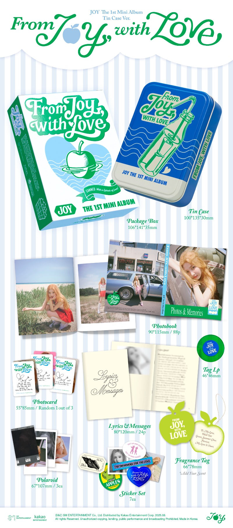 JOY (Red Velvet) The 1st Mini Album – From JOY, with Love (Tin Case Ver.) (Smart Album)
