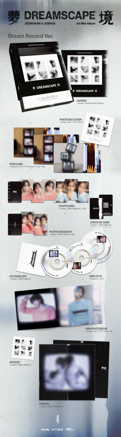 PRE-ORDER: JEONGHAN X JOSHUA (Seventeen) 1st Mini Album - DREAMSCAPE (Dream Record Ver.)