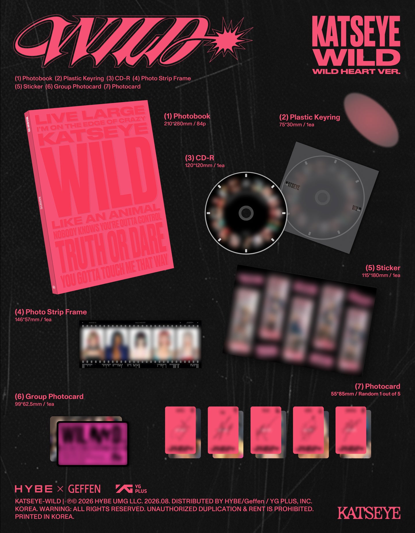 PRE-ORDER: KATSEYE 3rd EP Album - WILD (Random)