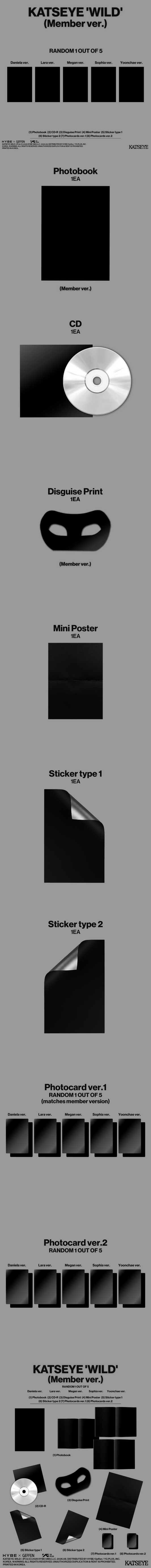 PRE-ORDER: KATSEYE 3rd EP Album - WILD (Member Ver.) (Random)