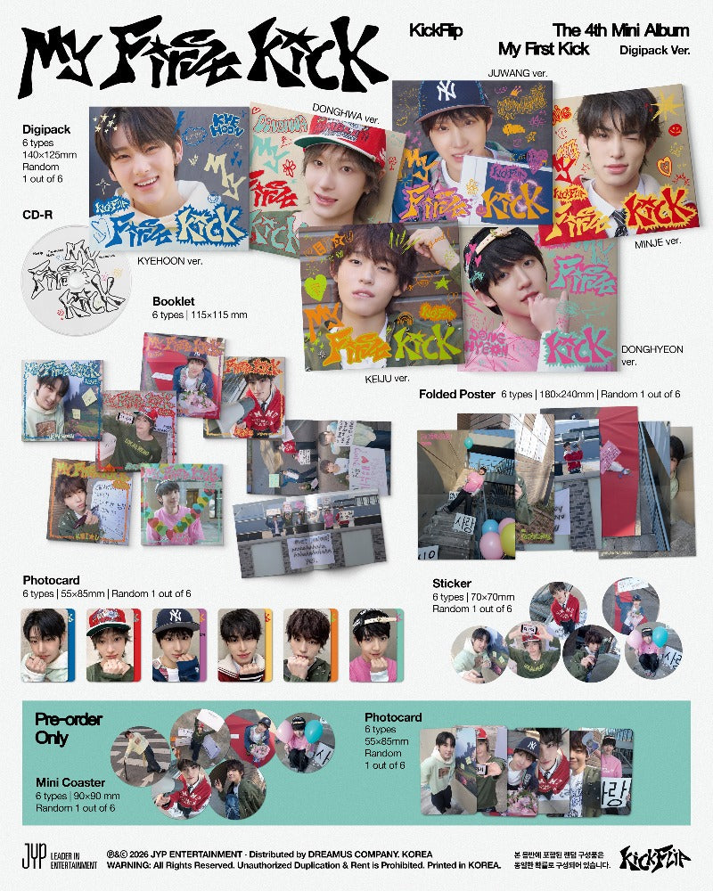 KickFlip The 4th Mini Album - My First Kick (Digipack Ver.) (Random)