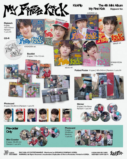 KickFlip The 4th Mini Album - My First Kick (Digipack Ver.) (Random)