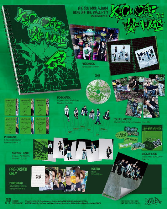 PRE-ORDER: KickFlip The 5th Mini Album - KICK OFF THE WALL Pt.1 (Photobook Ver.)