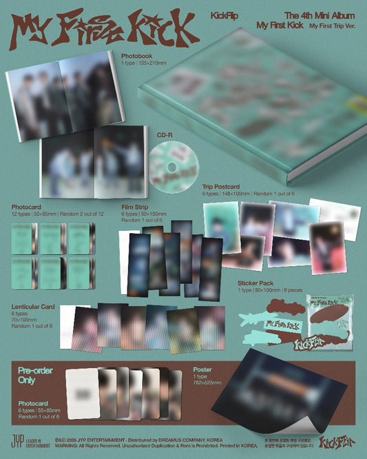PRE-ORDER: KickFlip The 4th Mini Album - My First Kick (My First Trip Ver.)