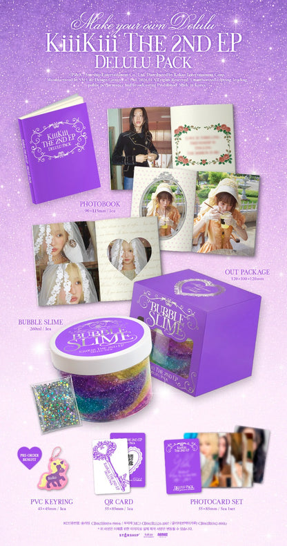 KiiiKiii The 2nd EP - Delulu Pack (Bubble. Version) (Limited Edition)