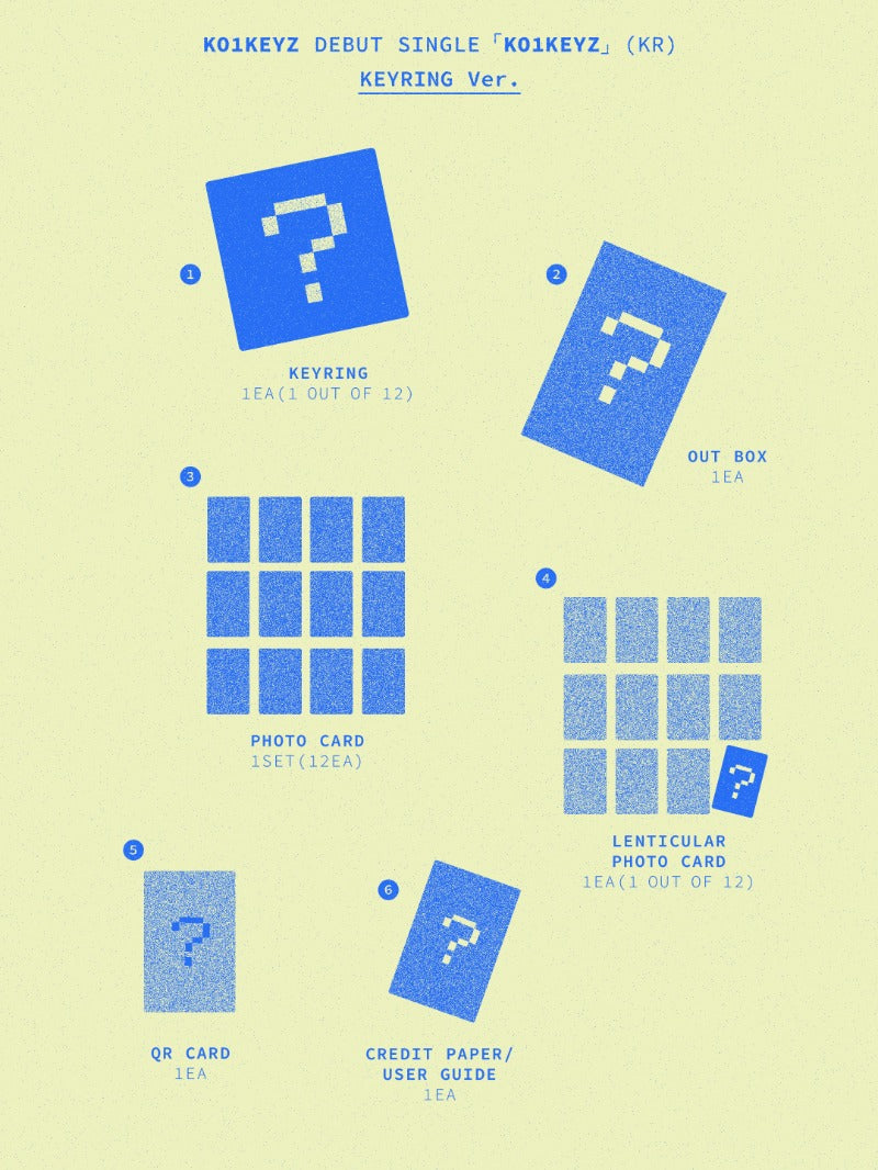 PRE-ORDER: KO1KEYZ Debut Single Album - KO1KEYZ (KR) (Keyring Ver.) (Random)