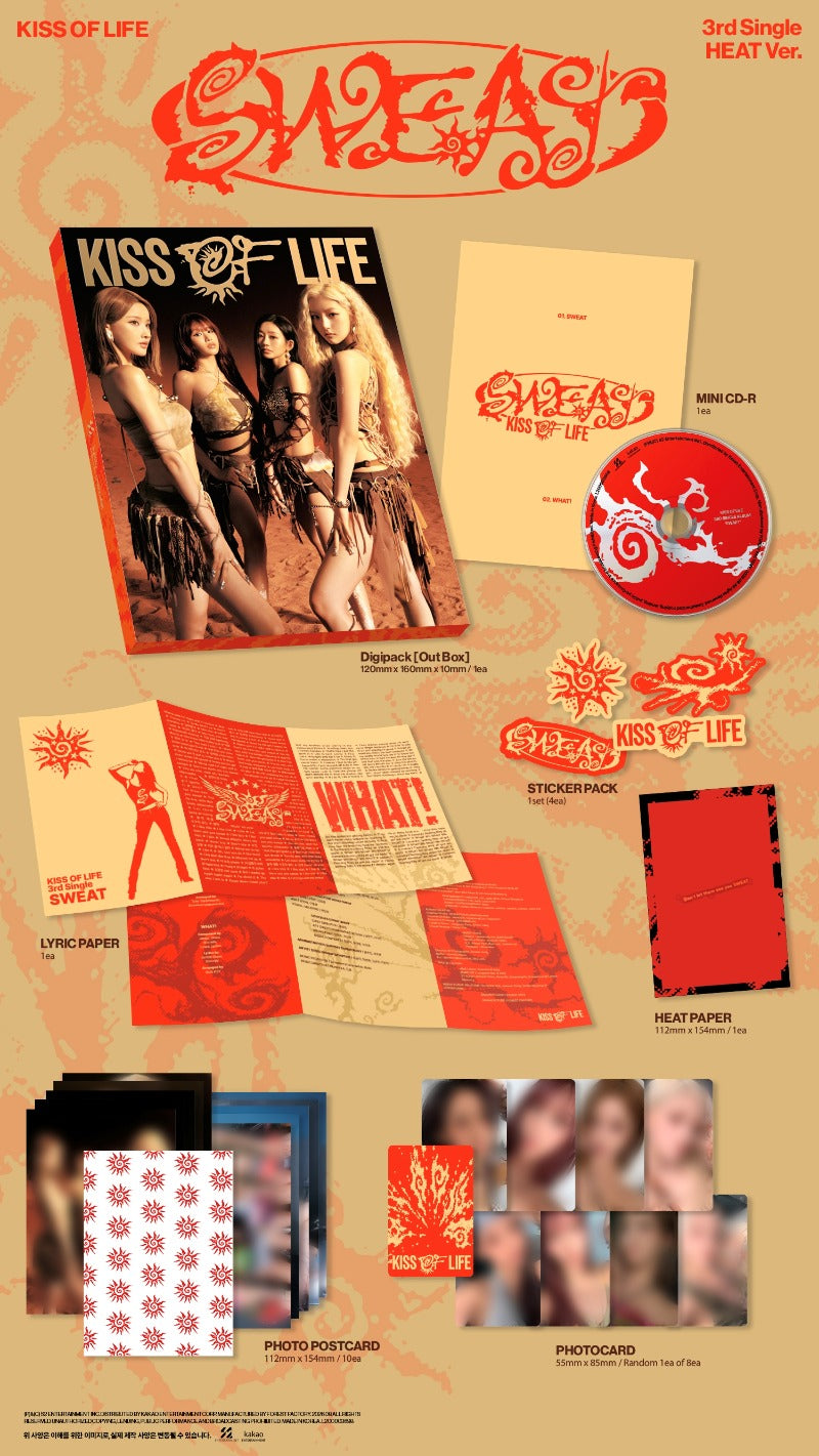 PRE-ORDER: KISS OF LIFE 3rd Single Album - SWEAT (Random)