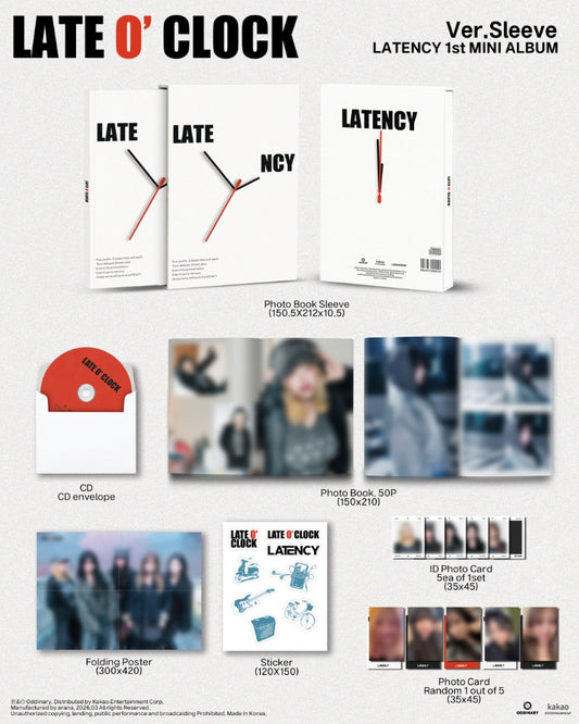 PRE-ORDER: LATENCY 1st Mini Album - LATE O’ CLOCK (Sleeve Ver.)