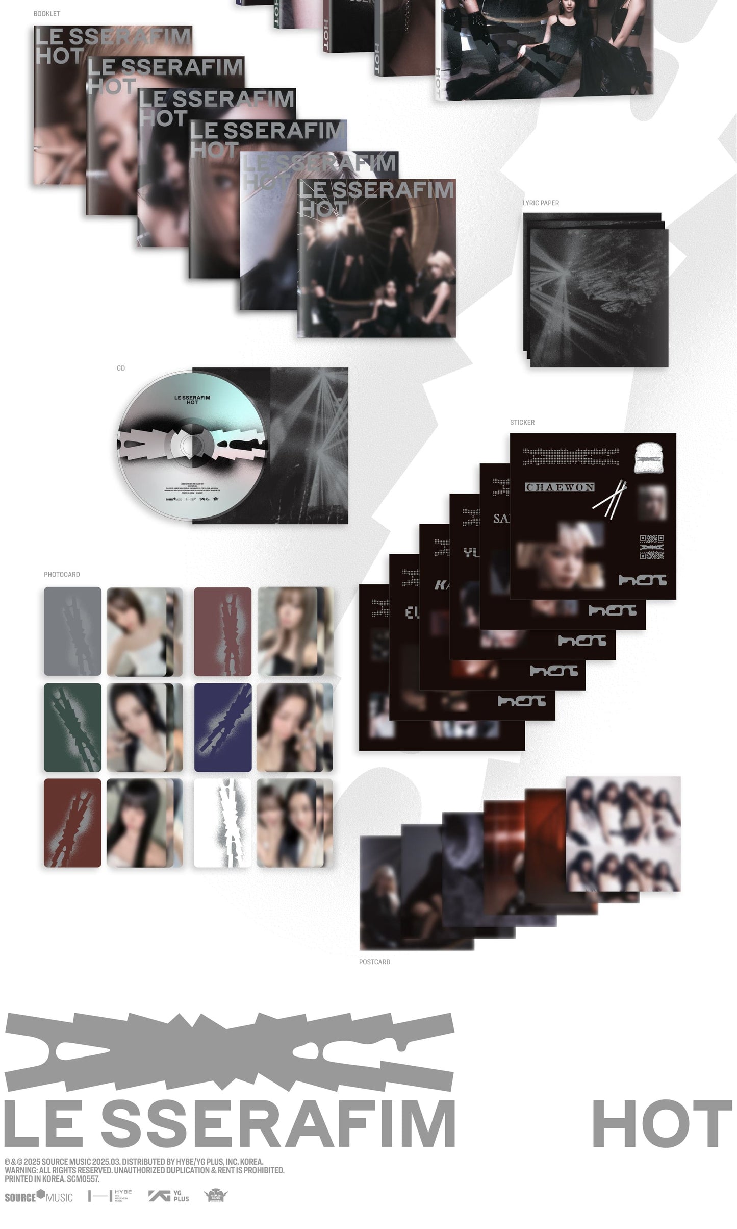 LE SSERAFIM 5th Mini Album – HOT (Compact Album Ver.) (Random)