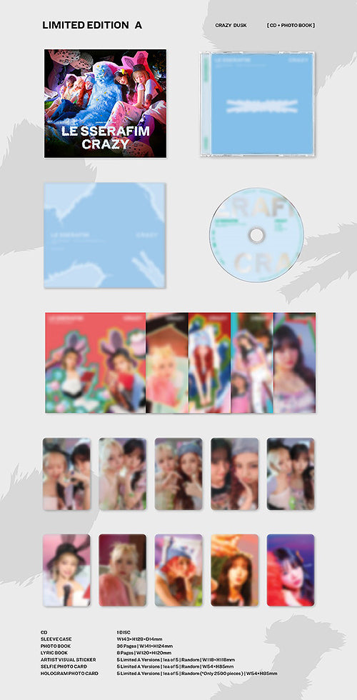 LE SSERAFIM 3rd Japanese Album - CRAZY [Japanese Edition]