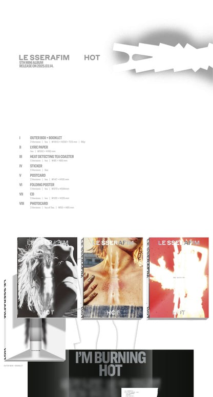 LE SSERAFIM 5th Mini Album – HOT (Random)