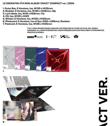 LE SSERAFIM 4th Mini Album – CRAZY (COMPACT Ver.) (Random)