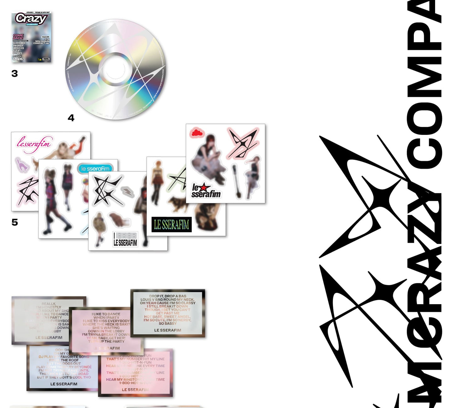 LE SSERAFIM 4th Mini Album – CRAZY (COMPACT Ver.) (Random)