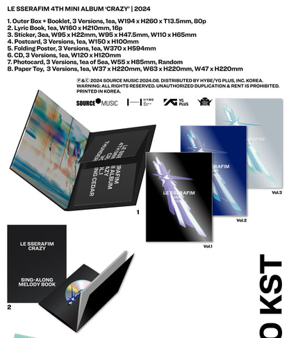 LE SSERAFIM 4th Mini Album – CRAZY (Random)