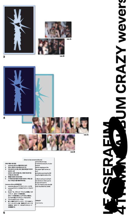 LE SSERAFIM 4th Mini Album – CRAZY (Weverse Albums Ver.) (Random)