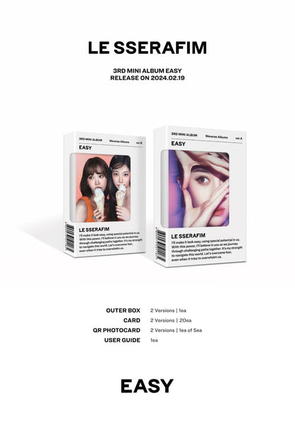 LE SSERAFIM Mini Album Vol. 3 – EASY (Weverse Albums Ver.) (Random)