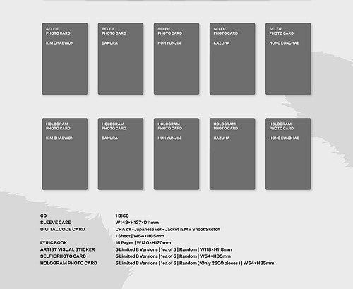 LE SSERAFIM 3rd Japanese Album - CRAZY [Japanese Edition]