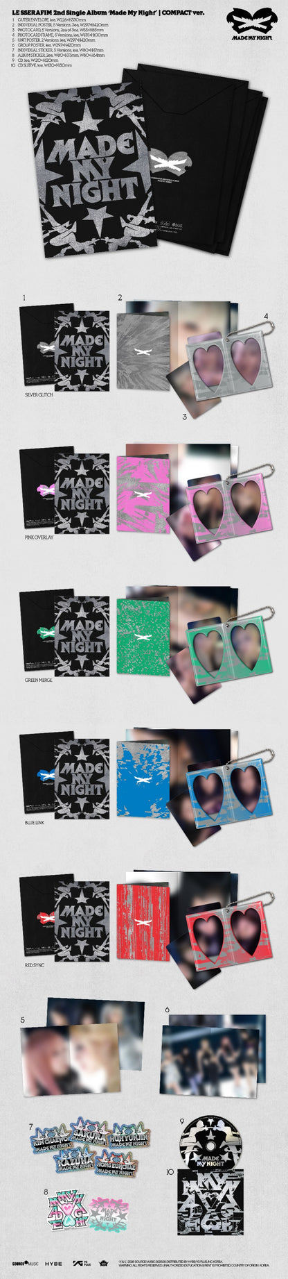 PRE-ORDER: LE SSERAFIM 2nd Single Album - Made My Night (Compact Ver.) (Random)
