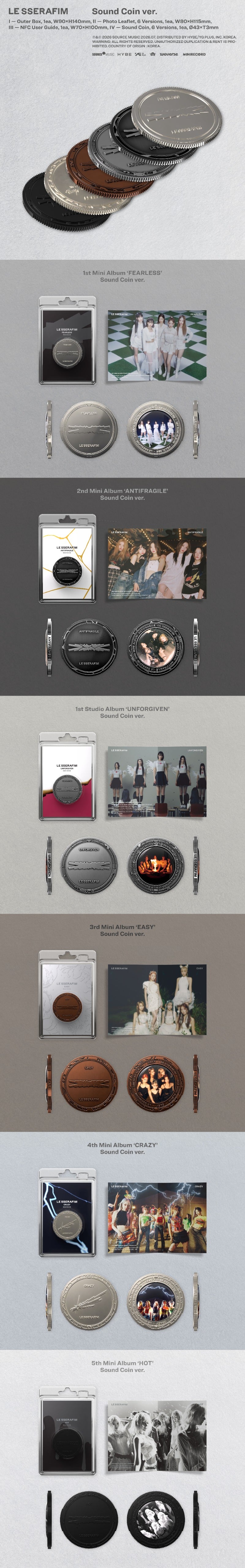 PRE-ORDER: LE SSERAFIM Sound Coin Album