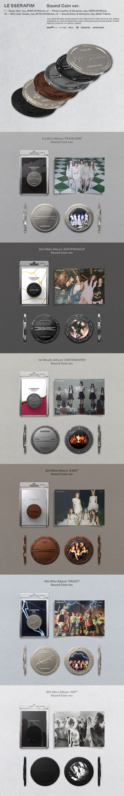 PRE-ORDER: LE SSERAFIM Sound Coin Album