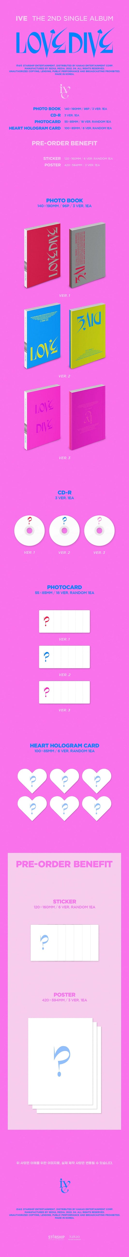 IVE Single Album Vol. 2 - LOVE DIVE (Random)