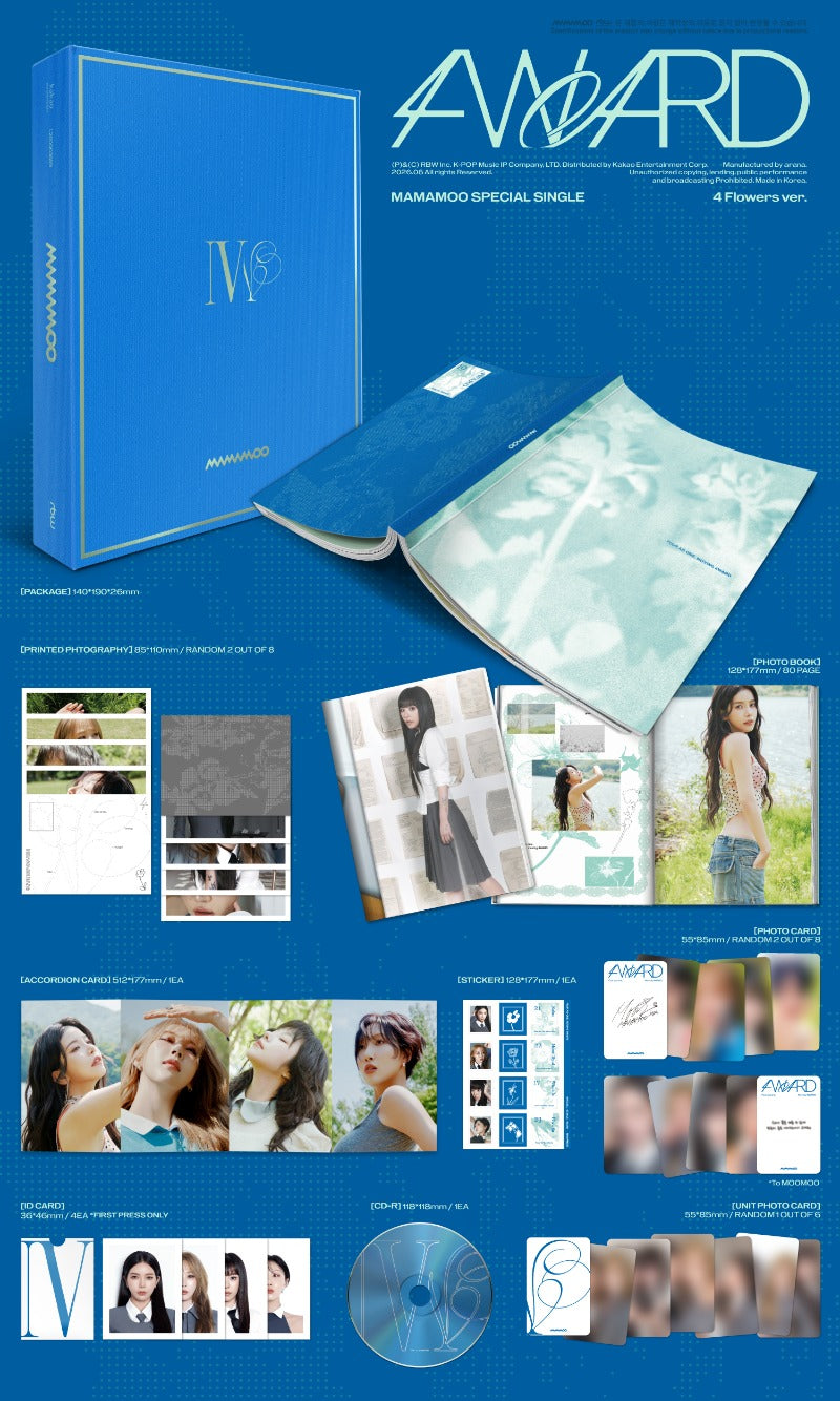 PRE-ORDER: MAMAMOO Special Single - 4WARD (4 Flowers Ver.)