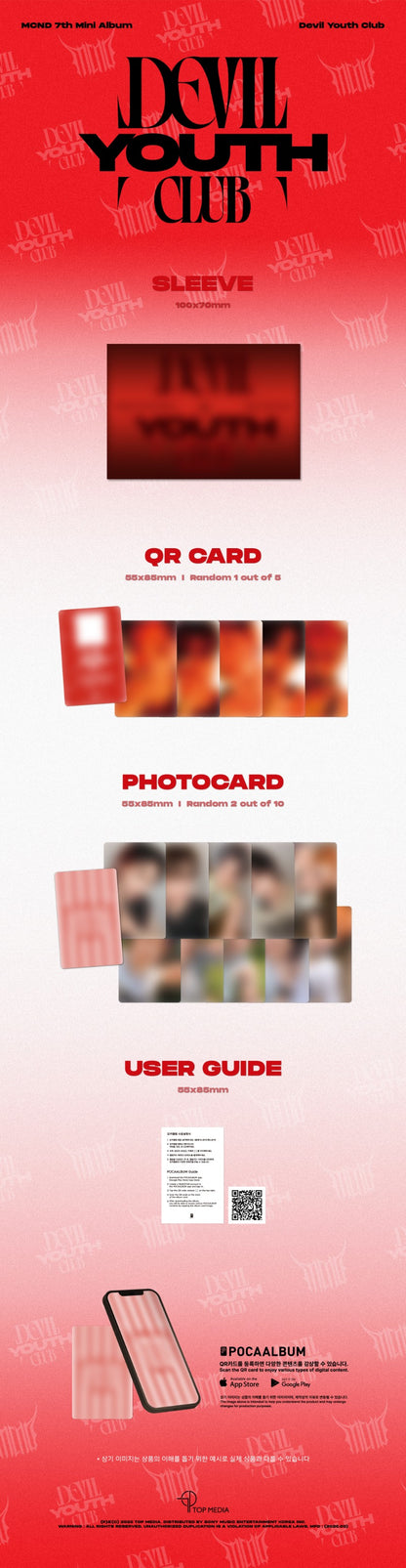 PRE-ORDER: MCND 7th Mini Album - Devil Youth Club (POCA Sleeve Ver.)