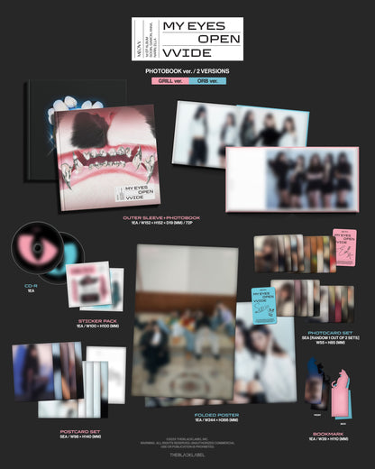 MEOVV 1st EP Album – MY EYES OPEN VVIDE (Photobook Ver.) (Random)